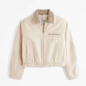 Abercrombie cropped twill workwear jacket